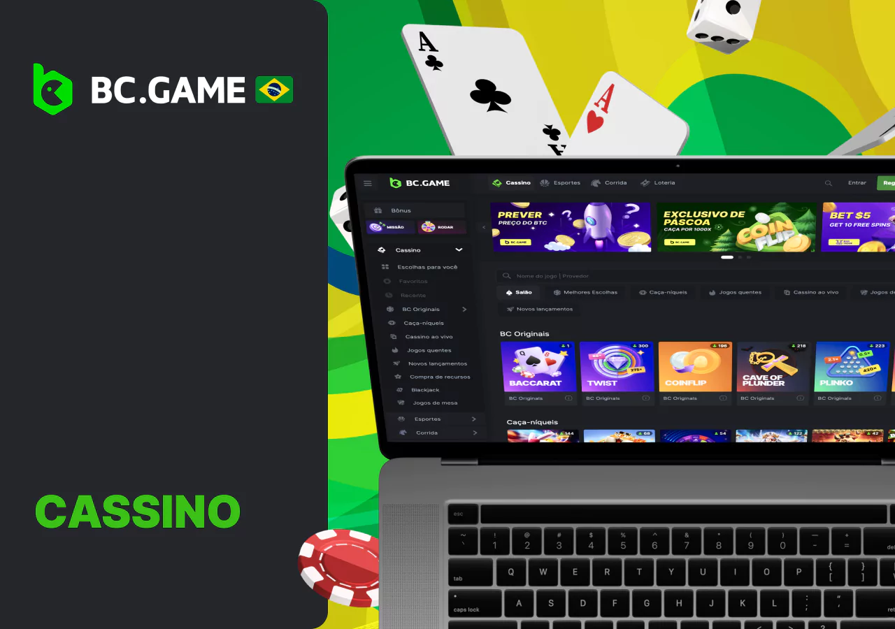 Uma grande variedade de jogos de casino na BC Game Brasil