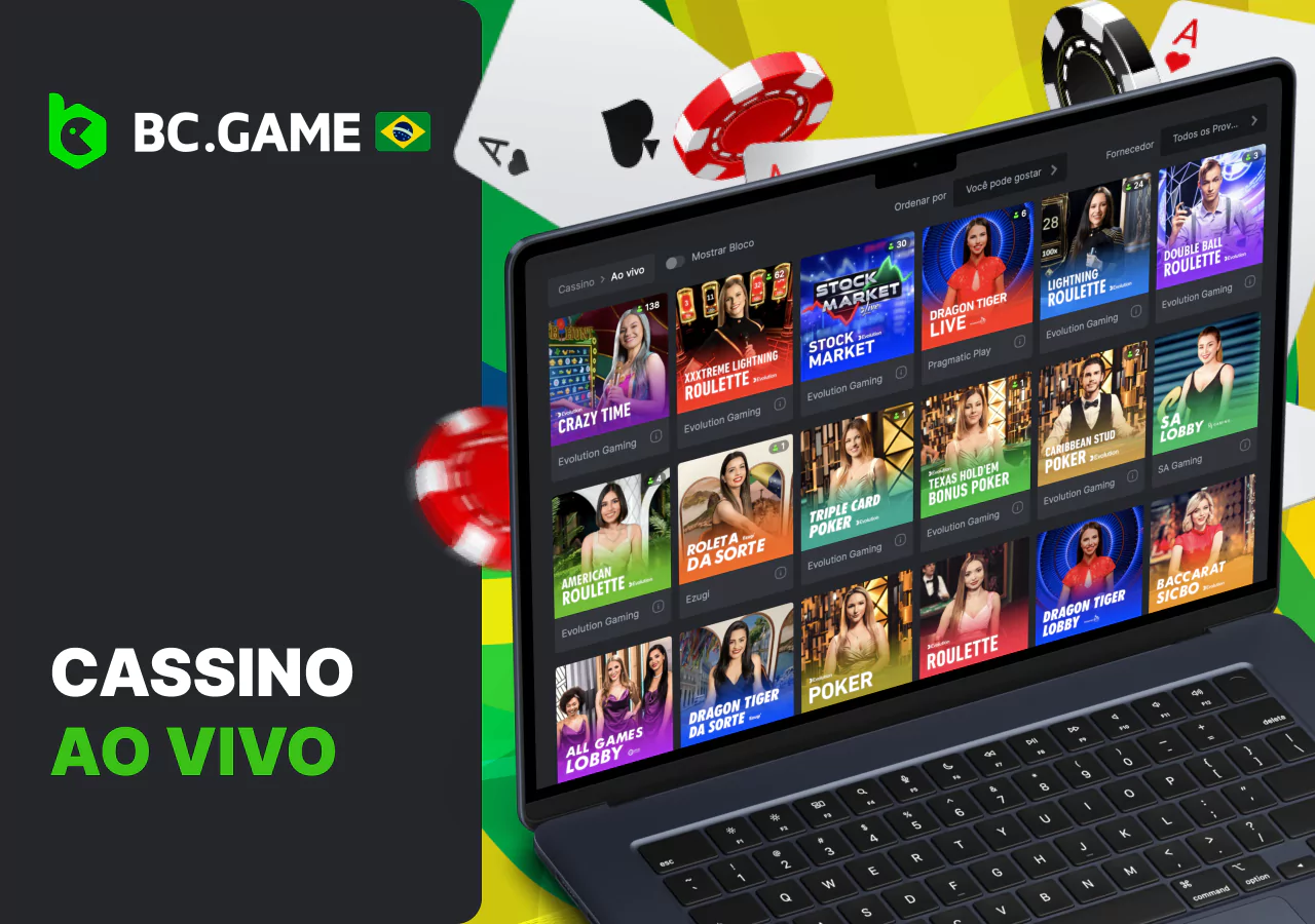 Jogos de casino ao vivo da casa de apostas