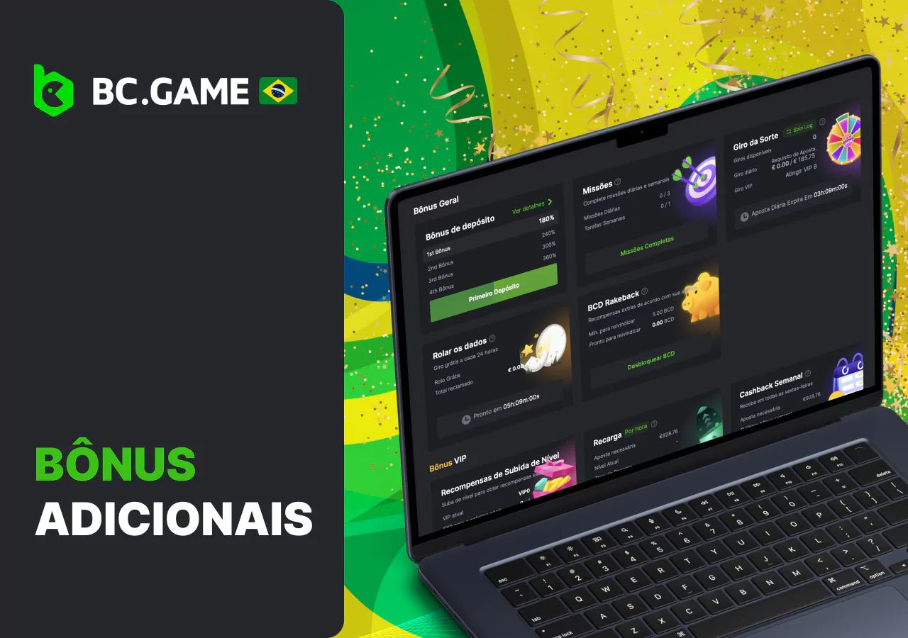 Bônus adicionais do BC Game para os usuários