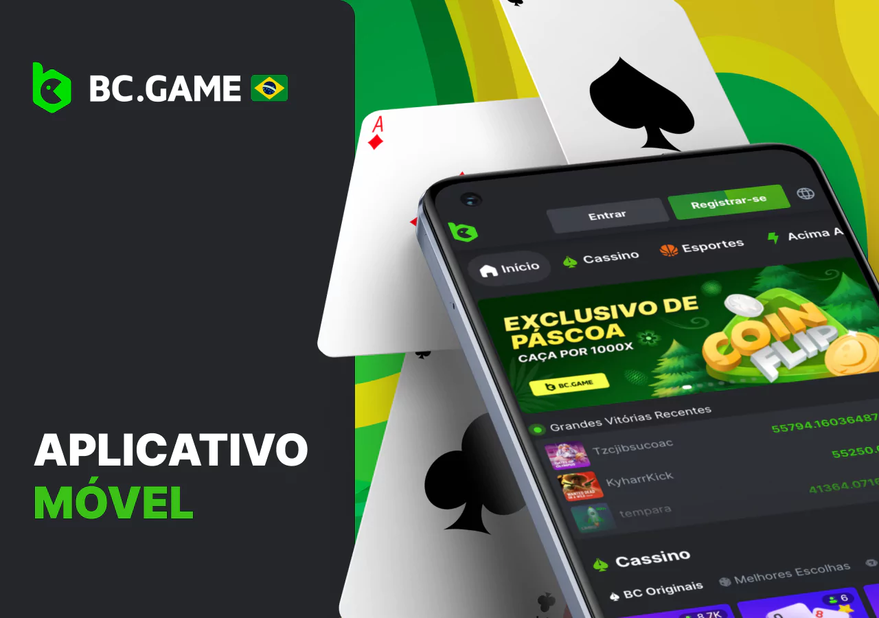 Versão móvel do casino online BC Game