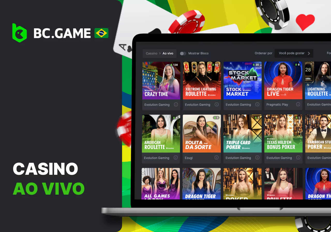 Jogos ao vivo no cassino on-line BC Game