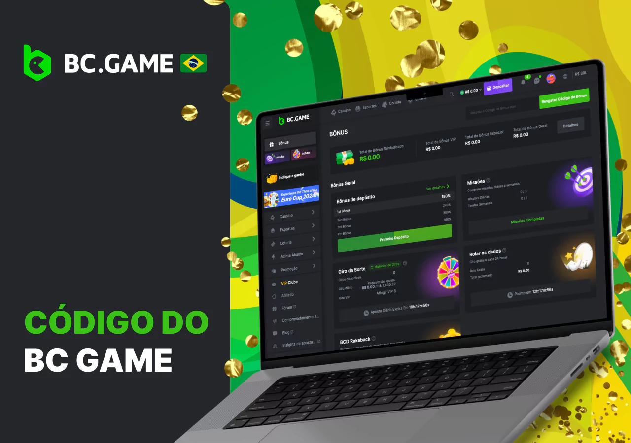 Ofertas especiais de código promocional no BC Game Casino