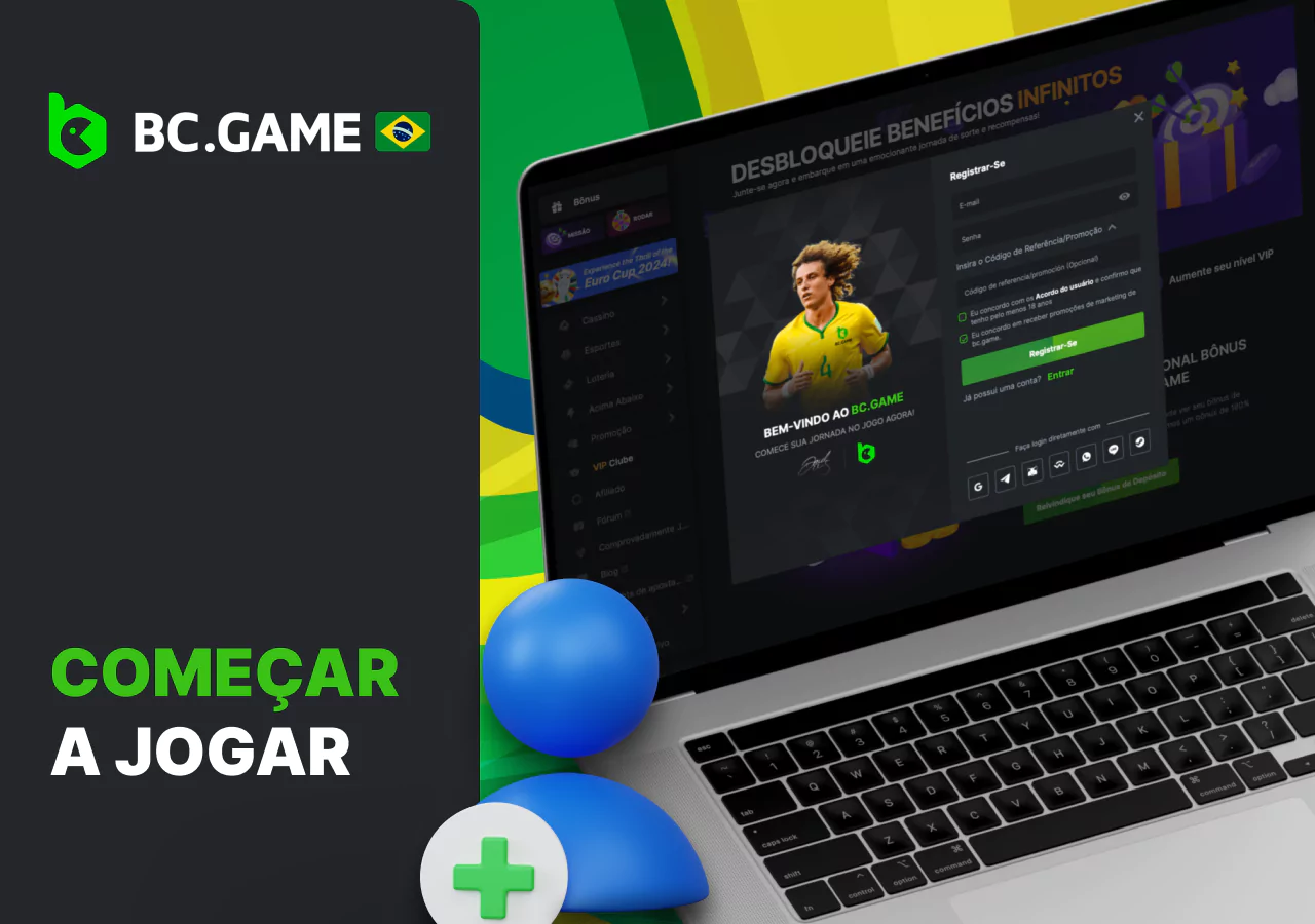 Uma etapa necessária para começar a jogar o BC Game