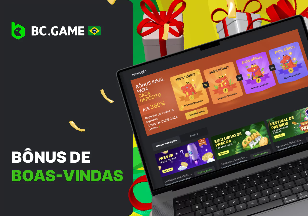 Bônus de boas-vindas em jogos de cassino on-line